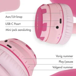 Imoshion Draadloze Bluetooth Kinder Koptelefoon met Verlichte Unicorn Oortjes Discount