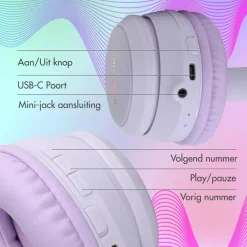 Imoshion Draadloze Bluetooth Kinder Koptelefoon met LED Verlichting Outlet