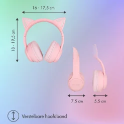 Imoshion Draadloze Bluetooth Kinder Koptelefoon met Verlichte Kattenoortjes Outlet