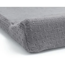 Jollein Bliss Knit Storm Grey 50 x 70 cm Aankleedkussenhoes New
