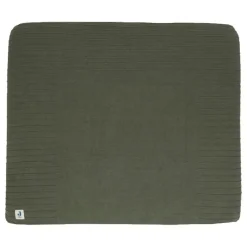 Jollein Pure Knit Leaf Green 75 x 85 cm GOTS Aankleedkussenhoes