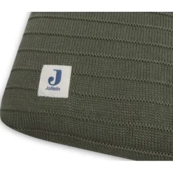 Jollein Pure Knit Leaf Green 75 x 85 cm GOTS Aankleedkussenhoes