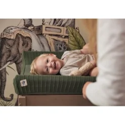 Jollein Pure Knit Leaf Green 75 x 85 cm GOTS Aankleedkussenhoes