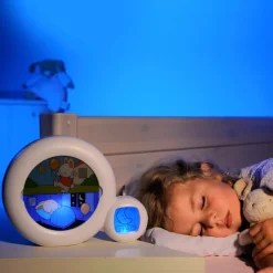 Pabobo KidSleep Moon Wit/Blauw Slaaptrainer en Kinderwekker Sale