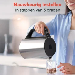 KitchenBrothers Dubbelwandige Waterkoker met Temperatuurregeling
