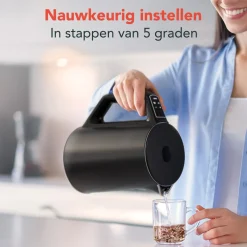 KitchenBrothers Dubbelwandige Waterkoker met Temperatuurregeling Sale