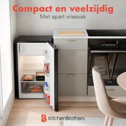 KitchenBrothers Tafelmodel Koelkast met Vriesvak Outlet