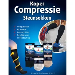 Lucovitaal Koper Geweven Compressie Steun Kousen Outlet