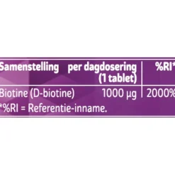 Kruidvat Biotine 1000ug Tabletten Sale