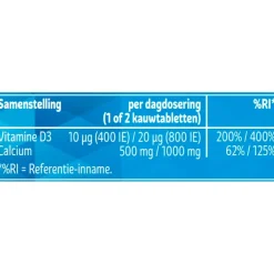 Kruidvat Calcium & Vitamine D3 Kauwtabletten Discount