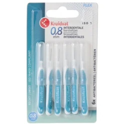 Kruidvat Extra Fijn 0,8mm Interdentale Borsteltjes met Handvat Discount