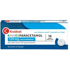 Kruidvat Kinderparacetamol 120mg Kauwtabletten Hot