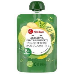 Kruidvat 6+M Bio Aardappel, Erwt & Courgette Knijpzakje New