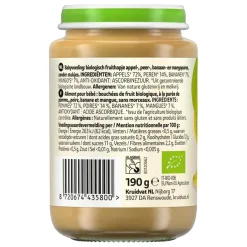 Kruidvat 6+M Bio Appel, Peer Banaan & Mango Fruithapje Sale
