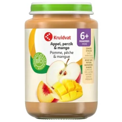 Kruidvat 6+M Bio Appel, Perzik & Mango Fruithapje Best
