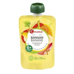 Kruidvat 6+M Bio Banaan met Appel en Wortel Knijpzakje New