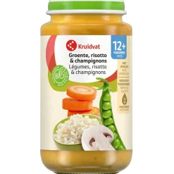 Kruidvat 12+M Bio Groente, Risotto & Champignons Maaltijd Hot