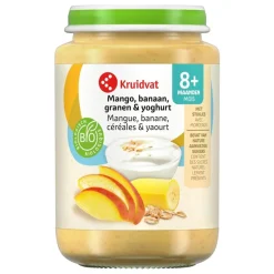 Kruidvat 8+M Bio Mango, Banaan, Granen & Yoghurt Fruithapje New
