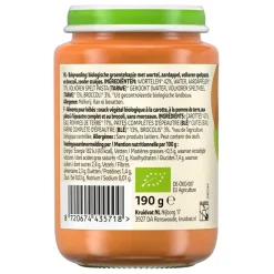 Kruidvat 6+M Bio Wortel, Aardappel, Pasta & Broccoli Maaltijd New