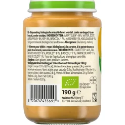 Kruidvat 6+M Bio Wortel, Zoete Aardappel, Kip & Broccoli Maaltijd Clearance