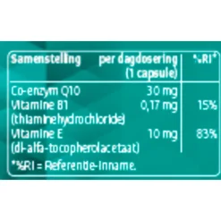 Kruidvat Q10 30 mg met Vitamine B1 Capsules Discount