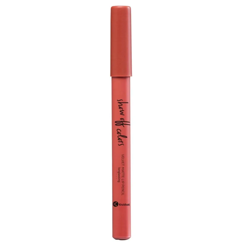Kruidvat Show Off Colors 045 Tropical Coral Velvet Matte Lip Pencil Hot