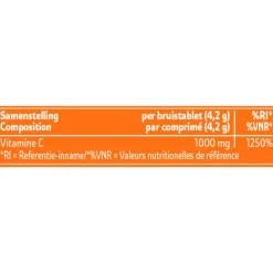 Kruidvat Vitamine C 1000 mg Bruistabletten