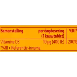 Kruidvat Vitamine D3 10 Mcg Tabletten