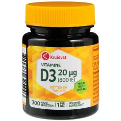 Kruidvat Vitamine D3 20mcg Kauwtabletten Clearance