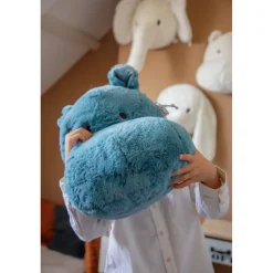 Label Label Hippo Harvey Blauw Muurdecoratie Discount