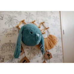 Label Label Rabbit Rosa Blauw Muurdecoratie Outlet