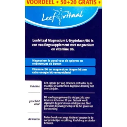 Leefvitaal Magnesium L-Tryptofaan/B6 Capsules Sale