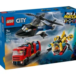 LEGO City 60462 Helikopter, Brandweerauto en Onderzeeër Remix New