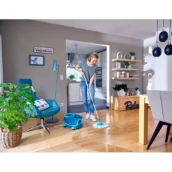 Leifheit Clean Twist Dweil Set Disc Mop Ergo met Emmer op Wieltjes en Uitwringsysteem Sale