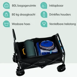 LifeGoods Compacte Opvouwbare Bolderkar