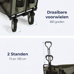 LifeGoods Opvouwbare Bolderkar Best