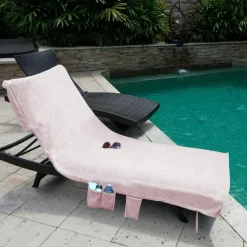 Linnick Strandlaken Ligbed Handdoek Microvezel 75x215cm (3 in 1) - light pink Hot