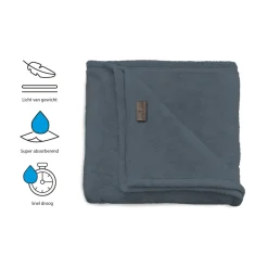 Linnick Strandlaken Microvezel 100x200cm - dark grey Hot