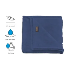 Linnick Strandlaken Microvezel 100x200cm - marine Clearance