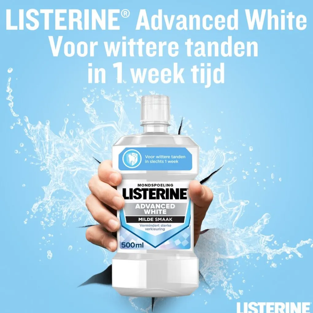 Listerine Advanced White Milde Smaak Mondwater