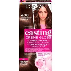Casting L'Oréal Paris Crème Gloss 400 Middenbruin Semi-Permanente Haarkleuring Online