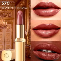 L'Oreal L'Oréal Paris Color Riche 570 Worth It Intense Satin Nude Lippenstift Online