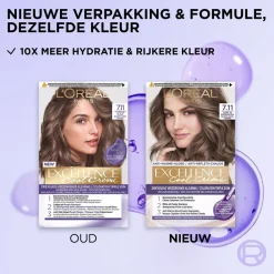 Excellence L'Oréal Paris Cool Crème 7.11 Ultra As Middenblond Permanente Haarkleuring Online