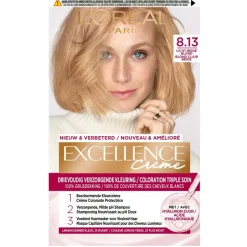 Excellence L'Oréal Paris Crème 8.13 Licht Beige Blond Permanente Haarkleuring