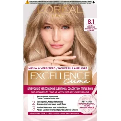 Excellence L'Oréal Paris Crème 8.1 Licht Asblond Permanente Haarverf New