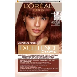 Excellence L'Oréal Paris Creme Universal Nudes 4UR Universeel Donkerrood Haarkleuring Discount