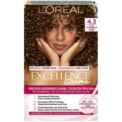 Excellence L'Oréal Paris Crème 4.3 Midden Goudbruin Haarkleuring Clearance