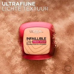 L'Oreal L'Oréal Paris Infaillible 24H Fresh Wear 120 Vanille Foundation in a Powder Hot