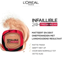L'Oreal L'Oréal Paris Infaillible 24H Fresh Wear 245 Golden Honey Foundation in a Powder Best