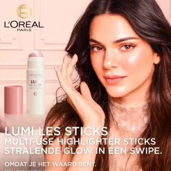 L'Oreal L'Oréal Paris Lumi Le Glass 620 Pink Ballet Highlighter Stick Best